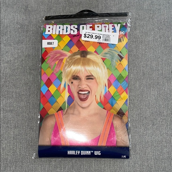 DC Harley Quinn Birds of Prey Adult Wig - Picture 1 of 4